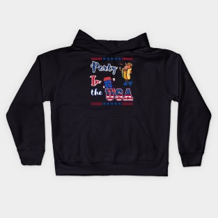 Party In The USA Hot Dog and coffee Kids Hoodie